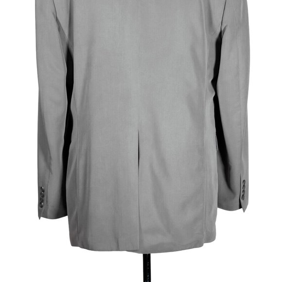 Chaps Ralph Lauren Mens Blazer Gray 2 Button Lined Suit Jacket Sport Coat 42L - Picture 8 of 8